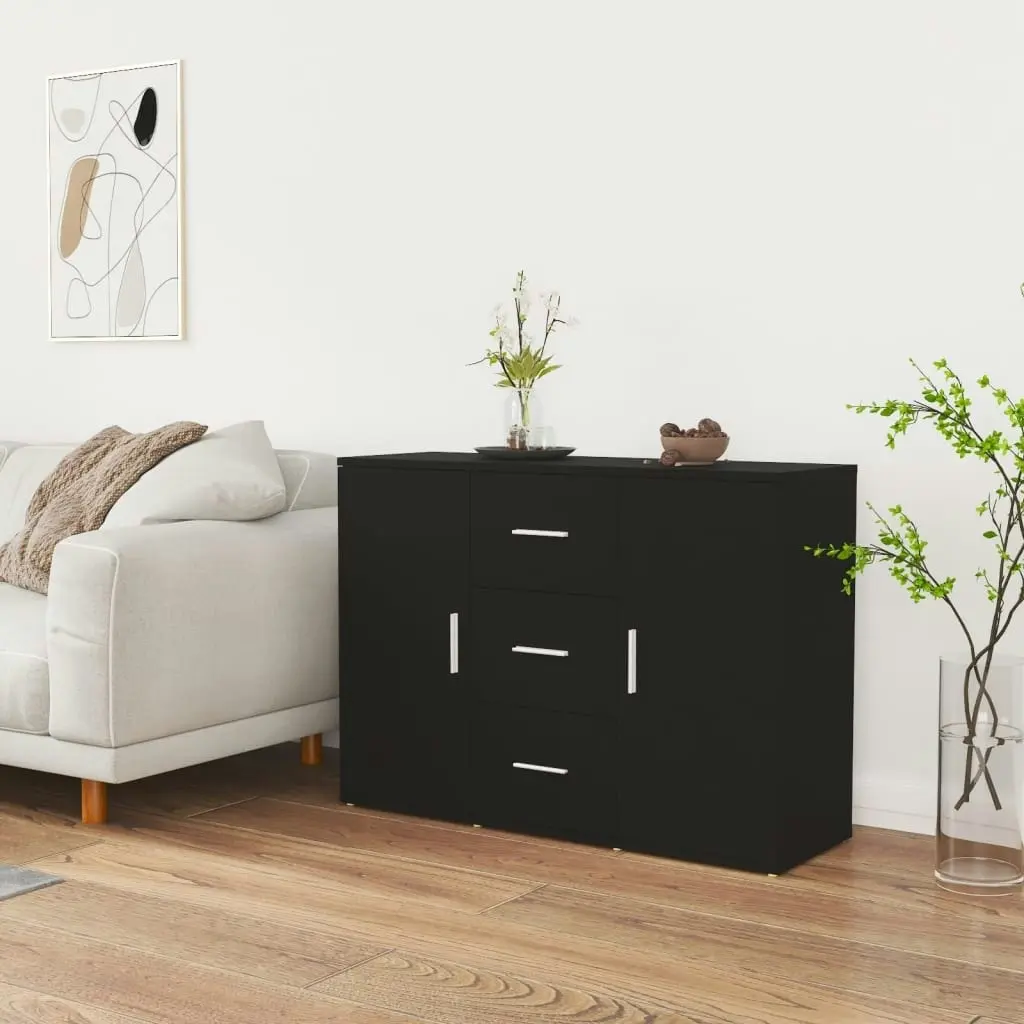 Sideboard Black 91x29.5x65 cm Engineered Wood 823343