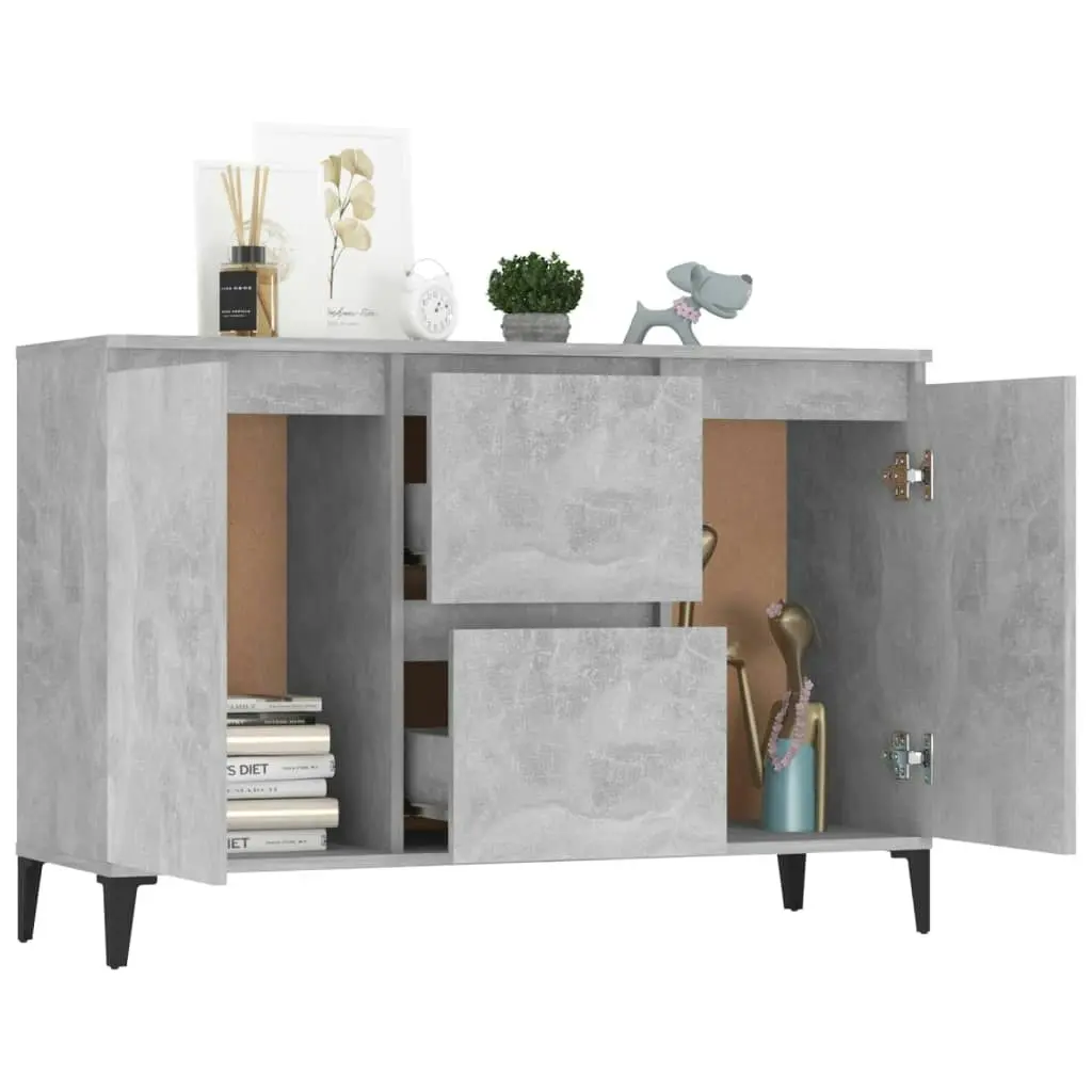 Sideboard Concrete Grey 104x35x70 cm Engineered Wood 806116