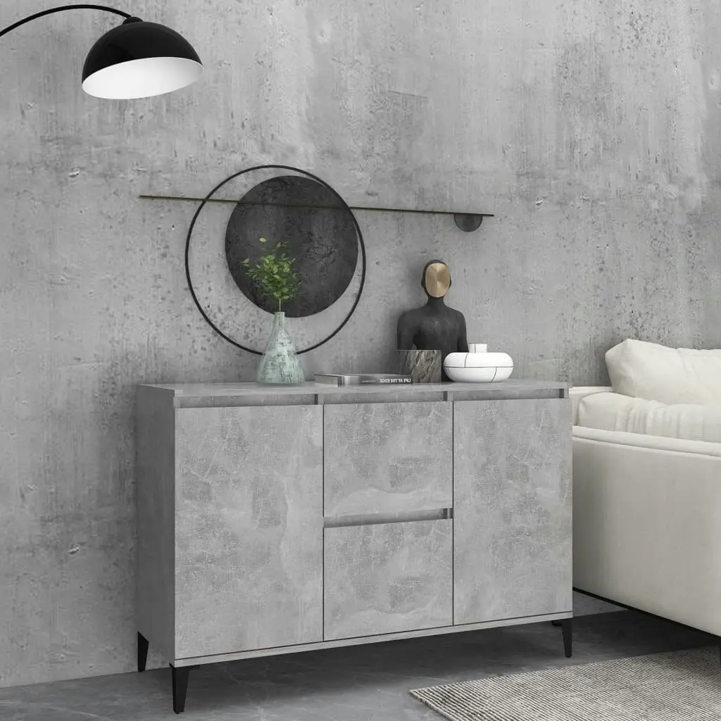 Sideboard Concrete Grey 104x35x70 cm Engineered Wood 806116