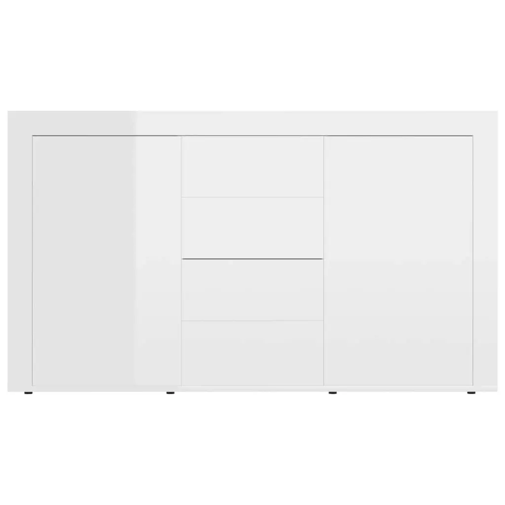 Sideboard High Gloss White 120x36x69 cm Engineered Wood 801847