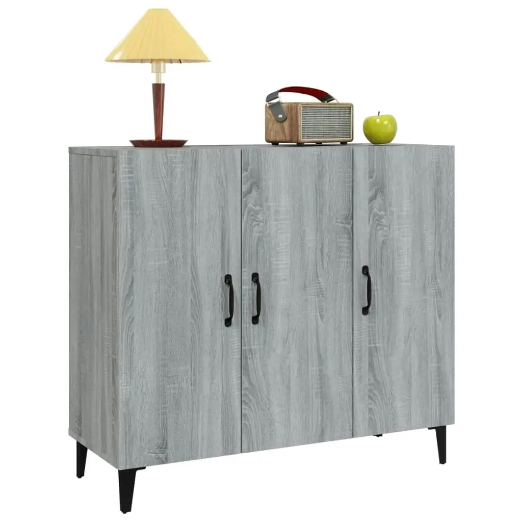 Sideboard Grey Sonoma 90x34x80 cm Engineered Wood 817463