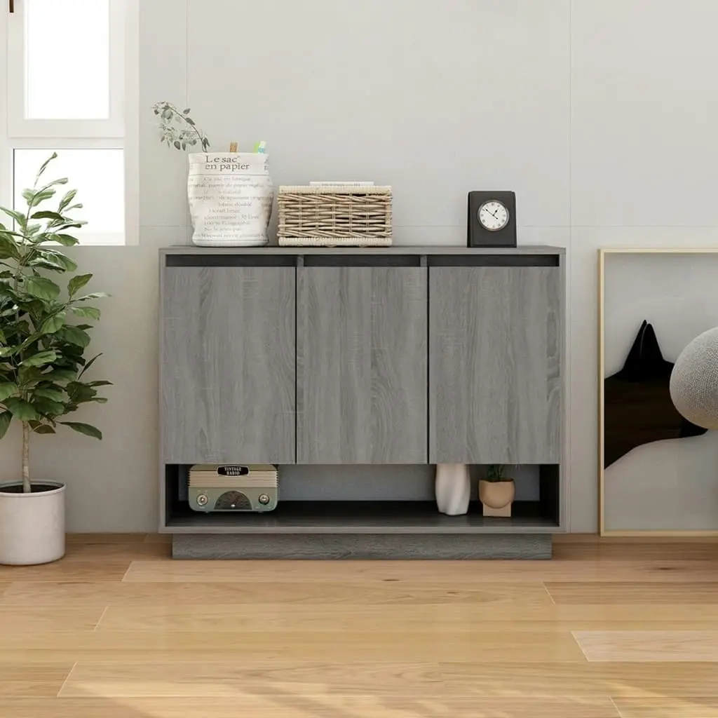 Sideboard Grey Sonoma 97x31x75 cm Engineered Wood 812988