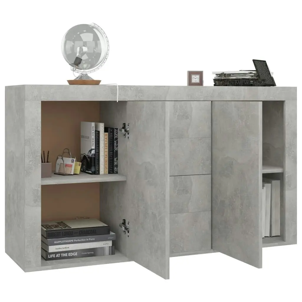 Sideboard Concrete Grey 120x36x69 cm Engineered Wood 801845