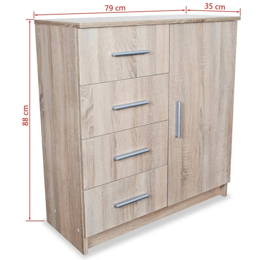 Sideboard Engineered Wood 79x35x88 cm Oak 244895