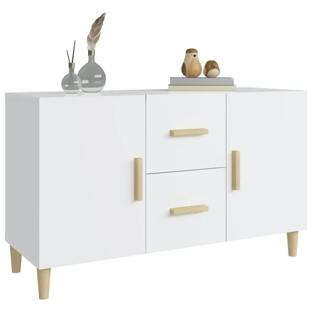 Sideboard High Gloss White 100x36x60 cm Engineered Wood 812516