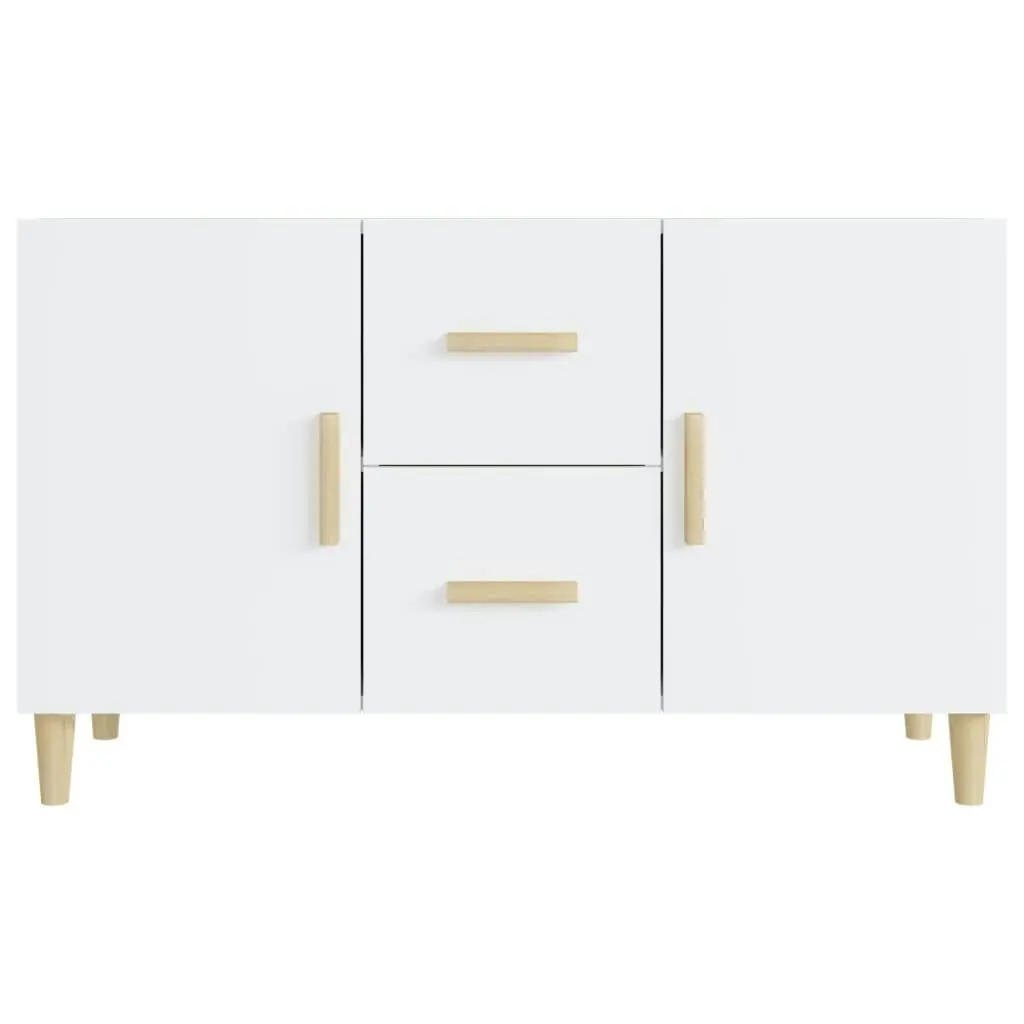 Sideboard High Gloss White 100x36x60 cm Engineered Wood 812516