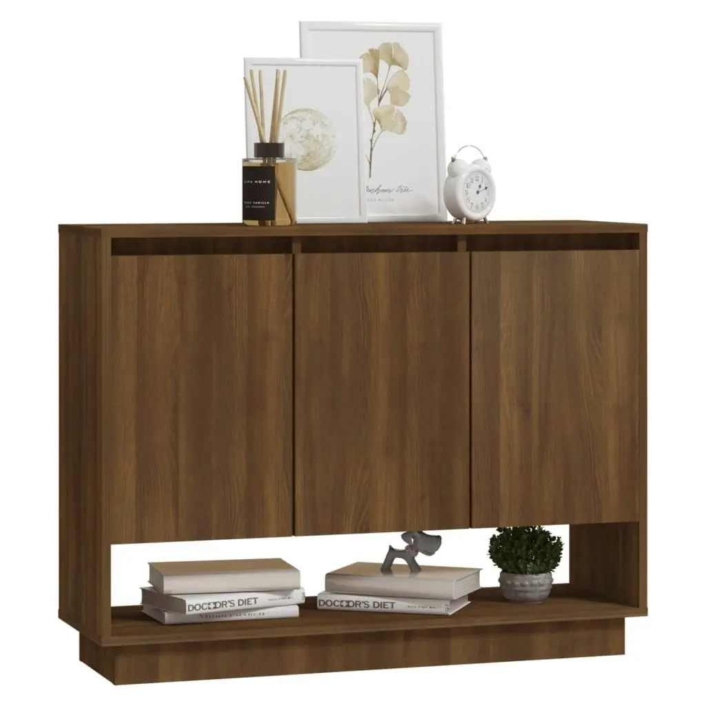 Sideboard Brown Oak 97x31x75 cm Engineered Wood 812989