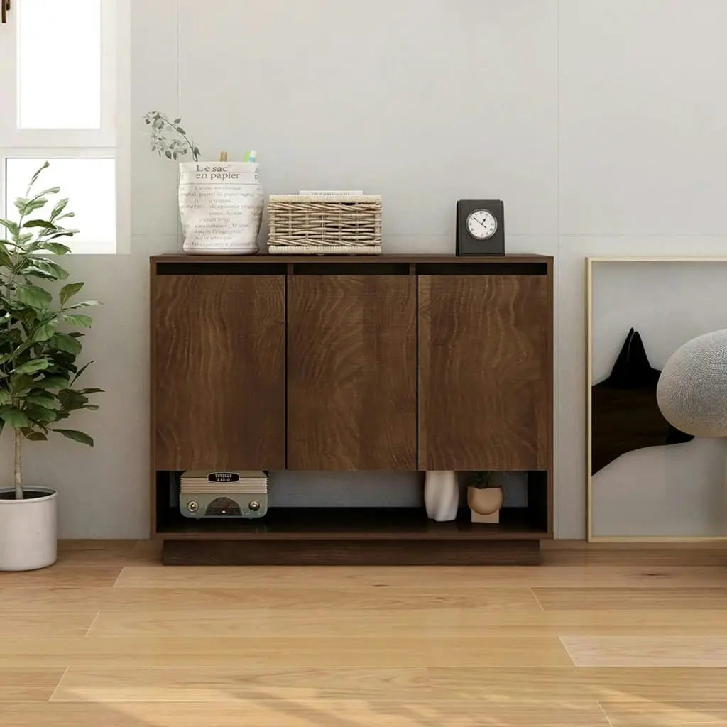 Sideboard Brown Oak 97x31x75 cm Engineered Wood 812989