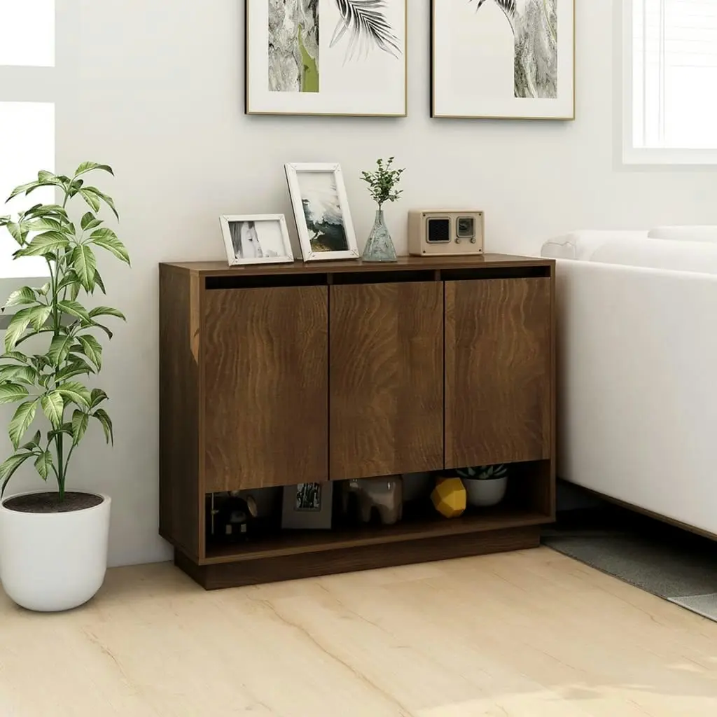 Sideboard Brown Oak 97x31x75 cm Engineered Wood 812989