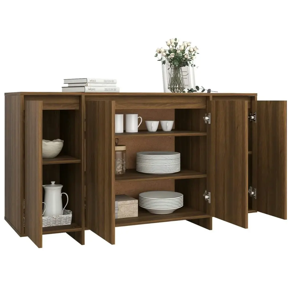 Sideboard Brown Oak 135x41x75 cm Engineered Wood 813058