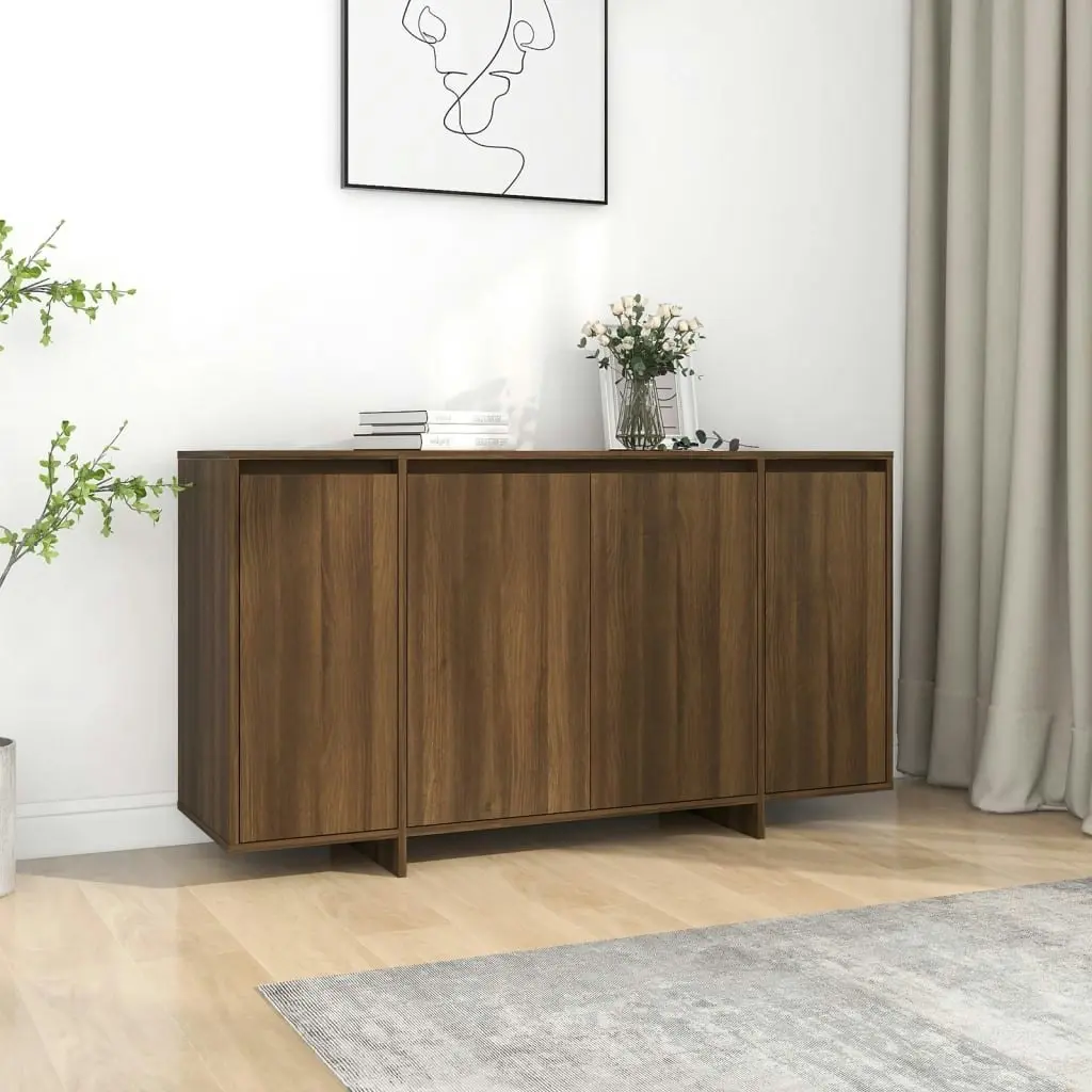 Sideboard Brown Oak 135x41x75 cm Engineered Wood 813058