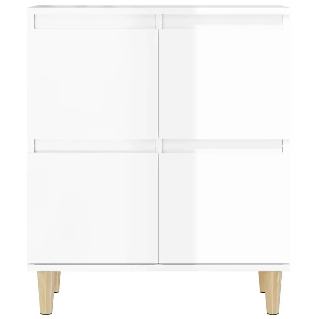 Sideboard High Gloss White 60x35x70 cm Engineered Wood 821158