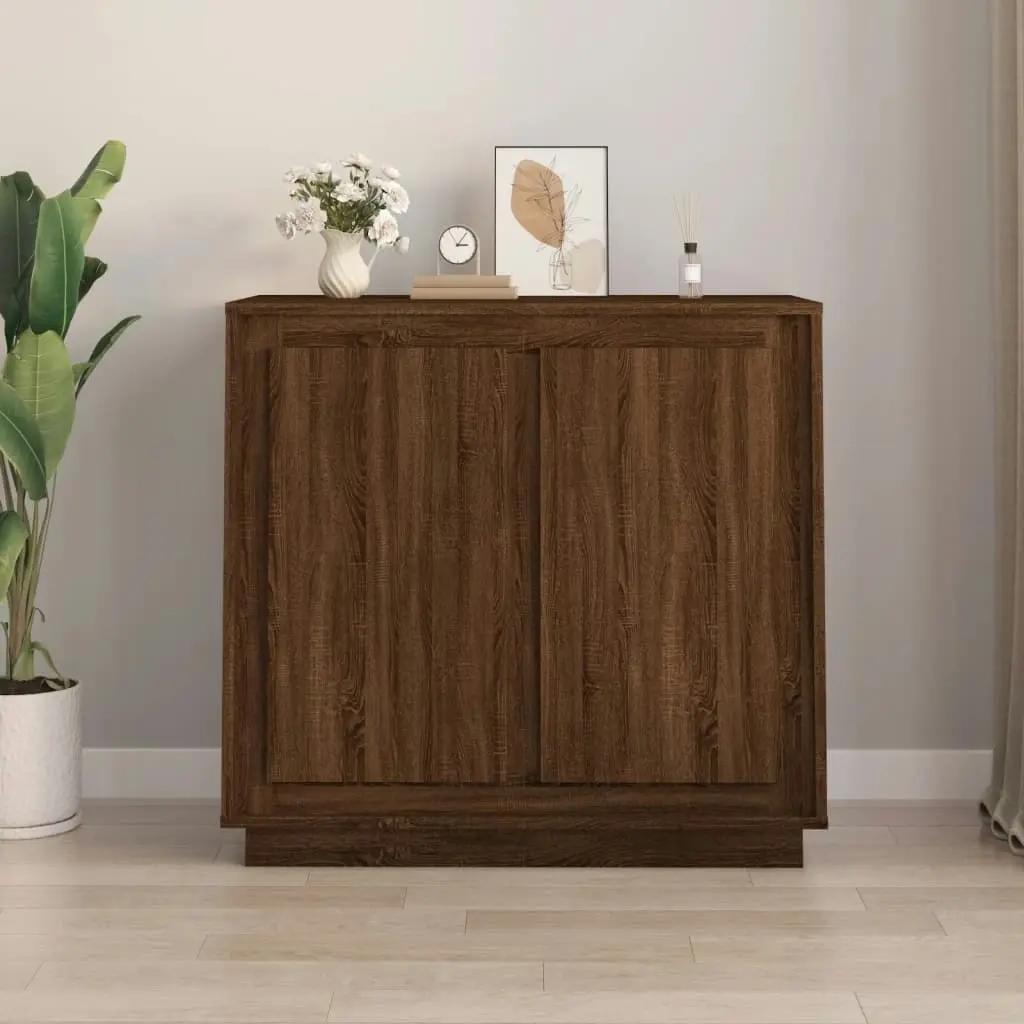 Sideboard Brown Oak 80x34x75 cm Engineered Wood 819891