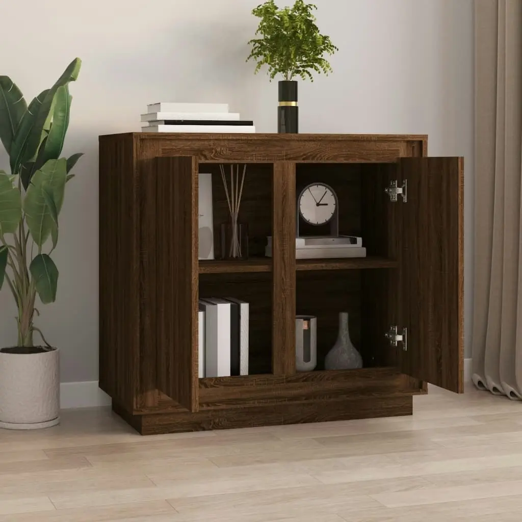 Sideboard Brown Oak 80x34x75 cm Engineered Wood 819891