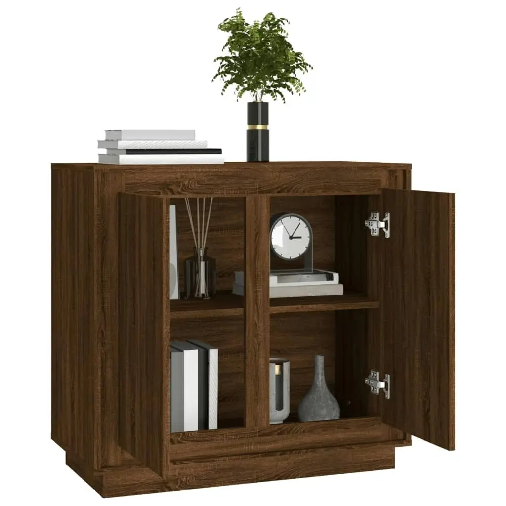 Sideboard Brown Oak 80x34x75 cm Engineered Wood 819891