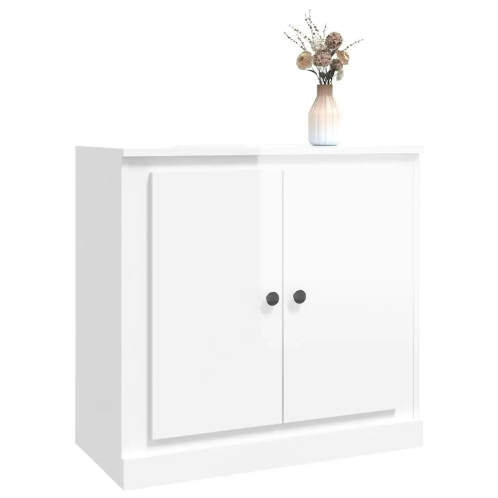 Sideboard High Gloss White 70x35.5x67.5 cm Engineered Wood 816186