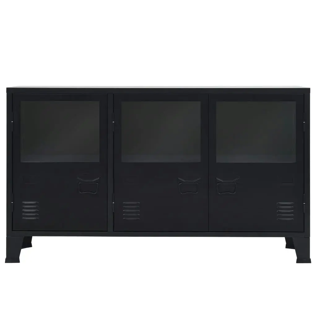 Sideboard Metal Industrial Style 120x35x70 cm Black 245959