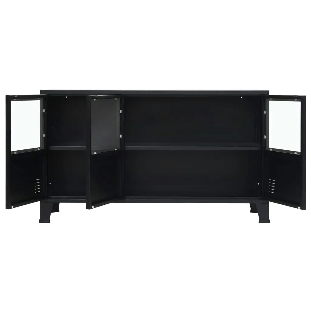 Sideboard Metal Industrial Style 120x35x70 cm Black 245959