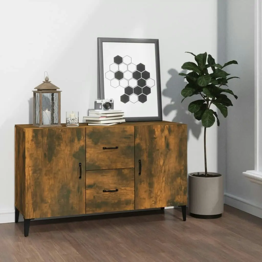 Sideboard Smoked Oak 100x36x60 cm Engineered Wood 817468