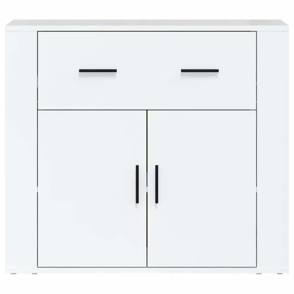 Sideboard High Gloss White 80x33x70 cm Engineered Wood 816570