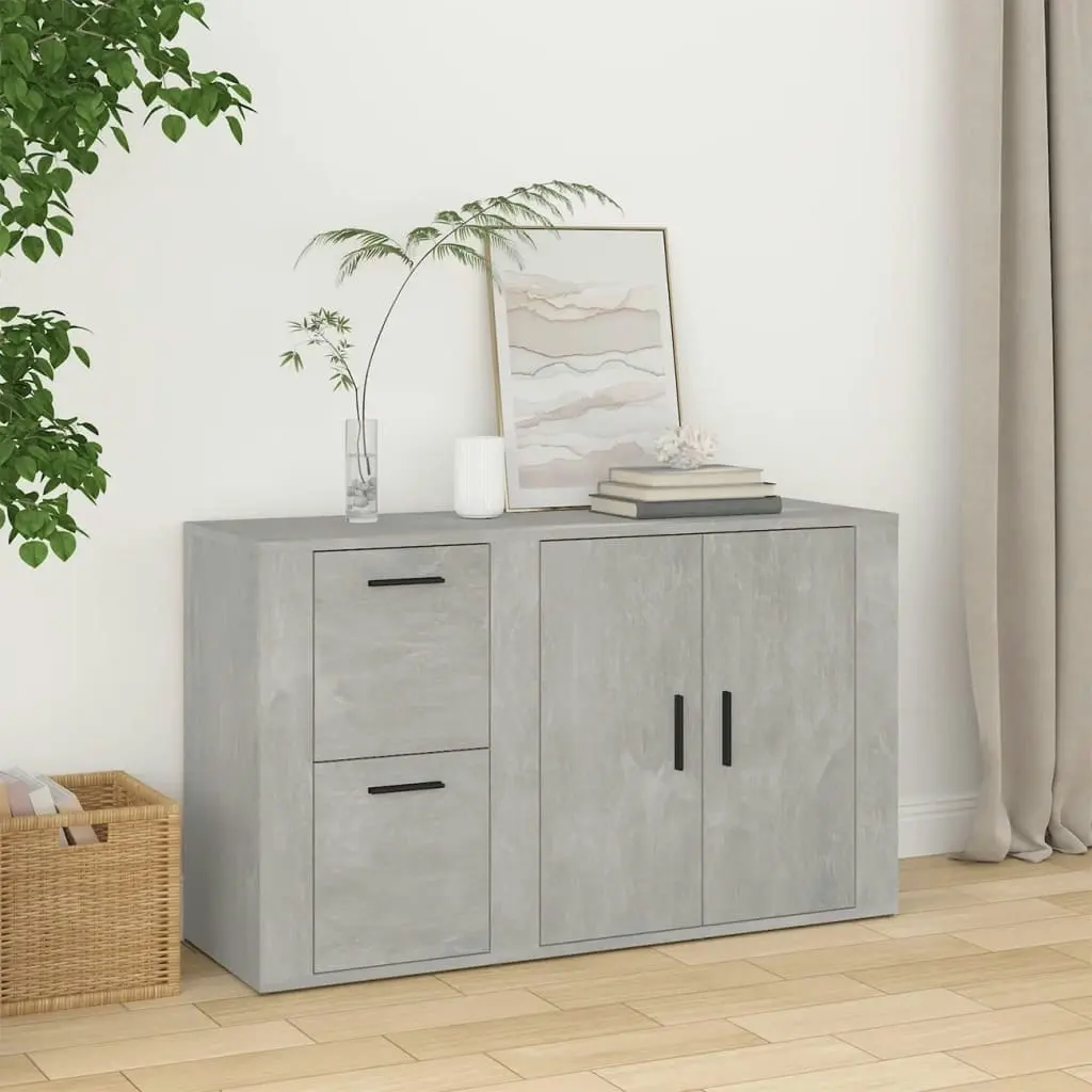 Sideboard Concrete Grey 100x33x59.5 cm Engineered Wood 821000