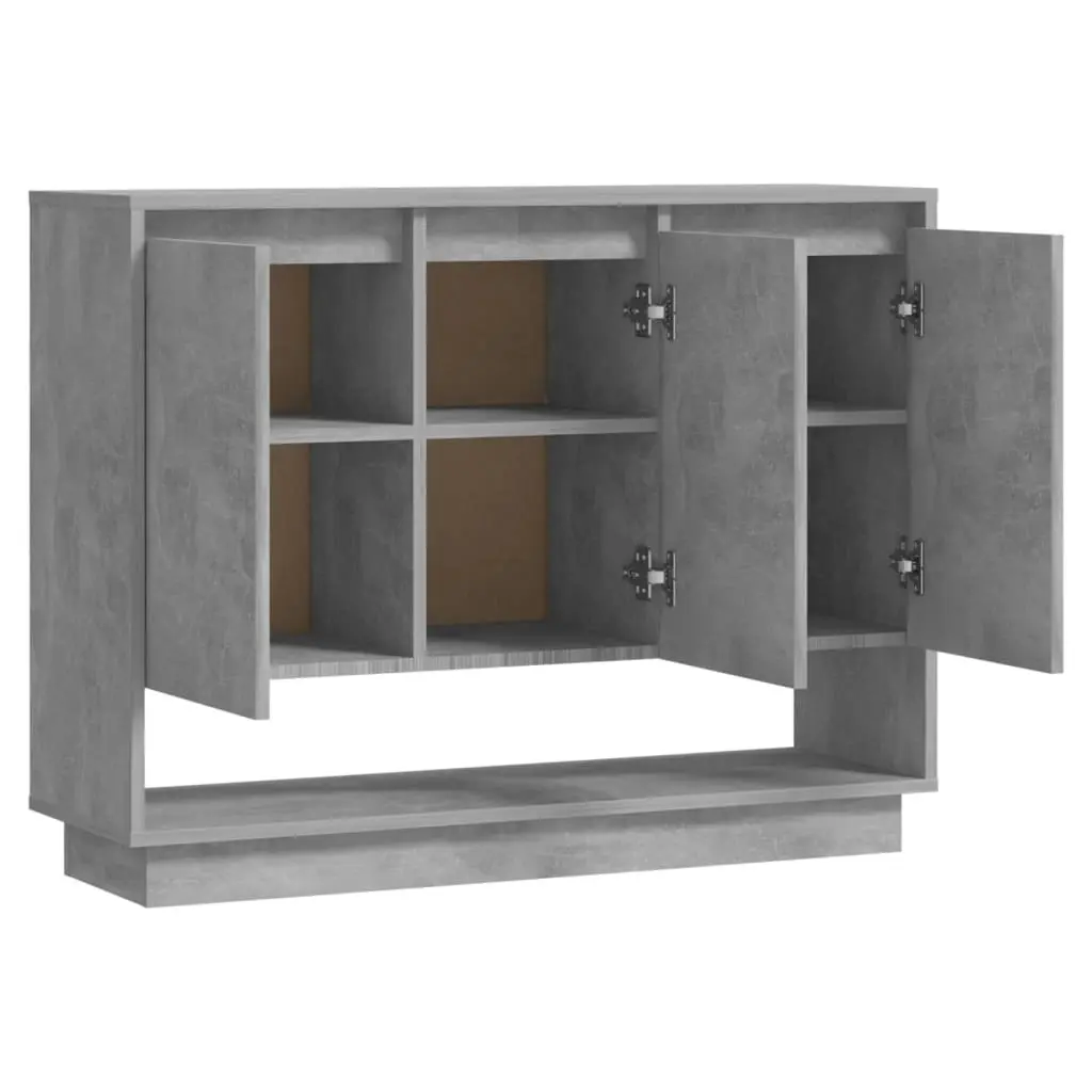 Sideboard Concrete Grey 97x31x75 cm Engineered Wood 809534