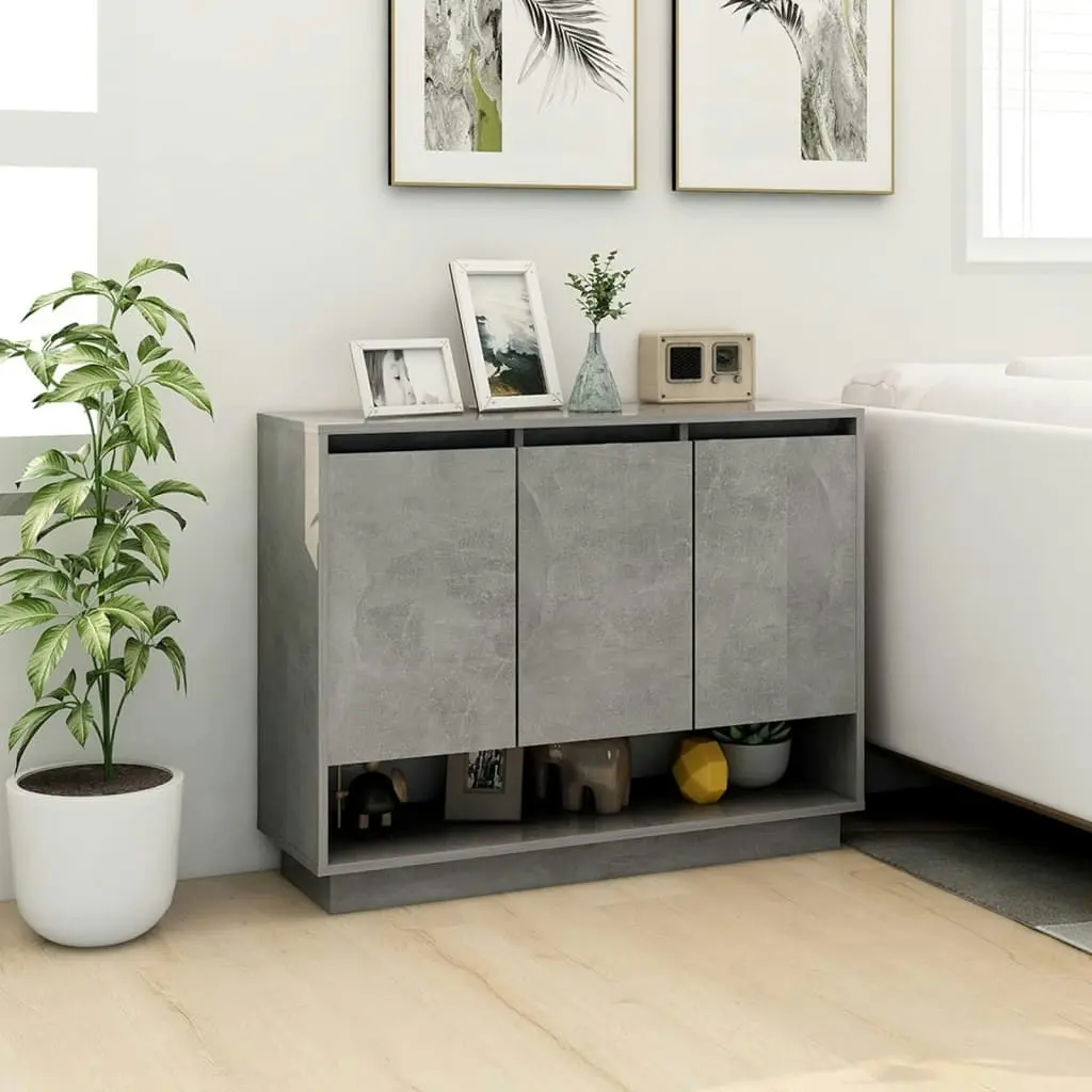 Sideboard Concrete Grey 97x31x75 cm Engineered Wood 809534