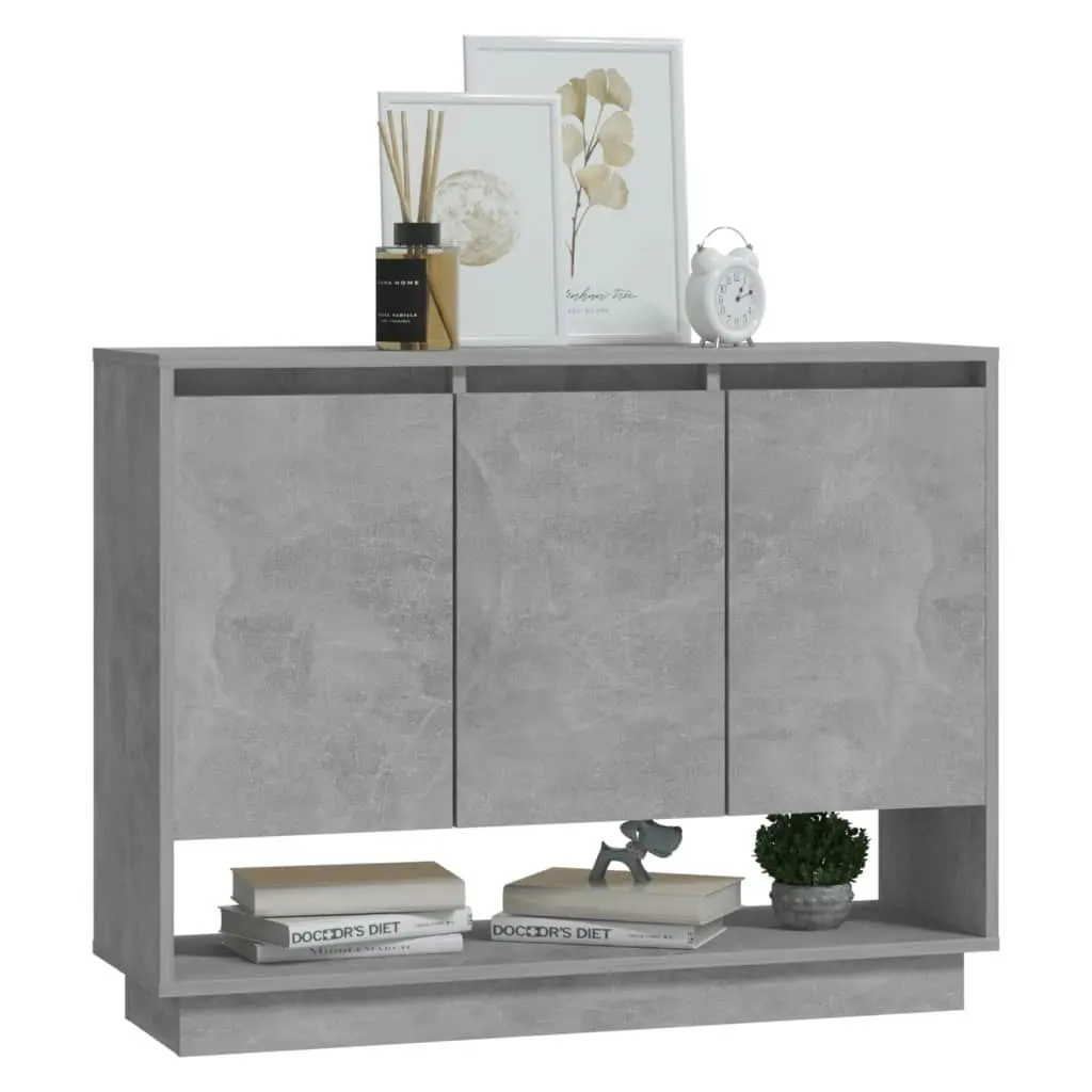 Sideboard Concrete Grey 97x31x75 cm Engineered Wood 809534