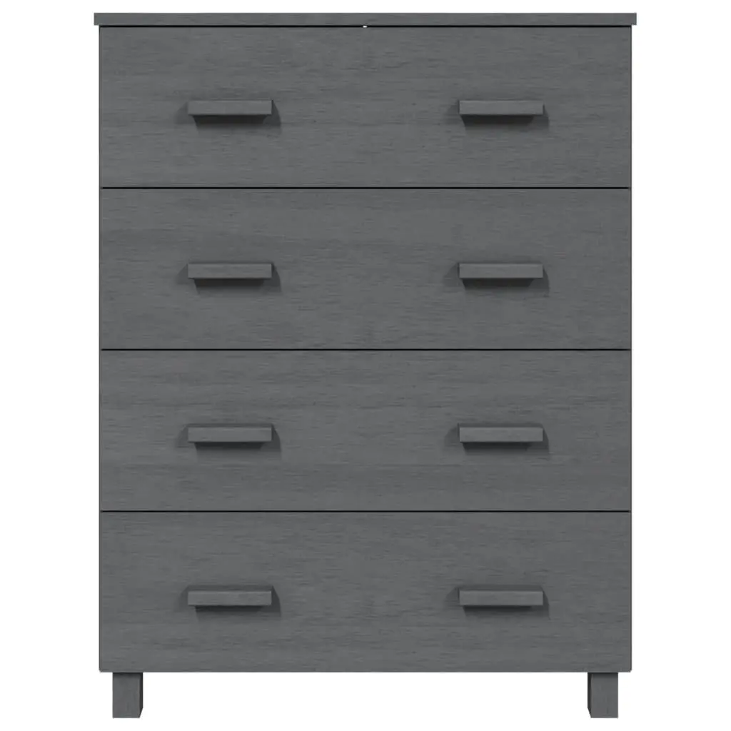 Sideboard HAMAR Dark Grey 79x40x103.5 cm Solid Wood Pine 340426