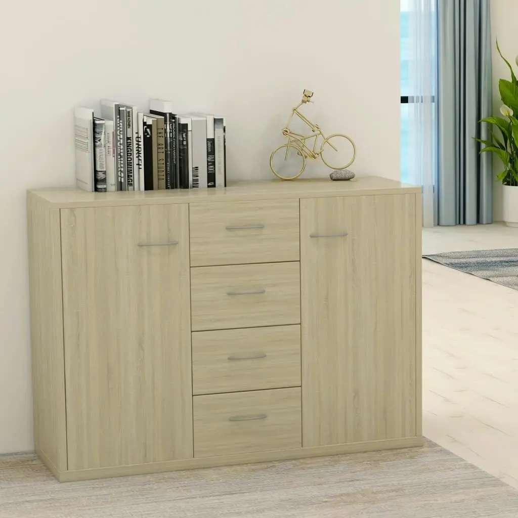 Sideboard Sonoma Oak 88x30x65 cm Engineered Wood 800687