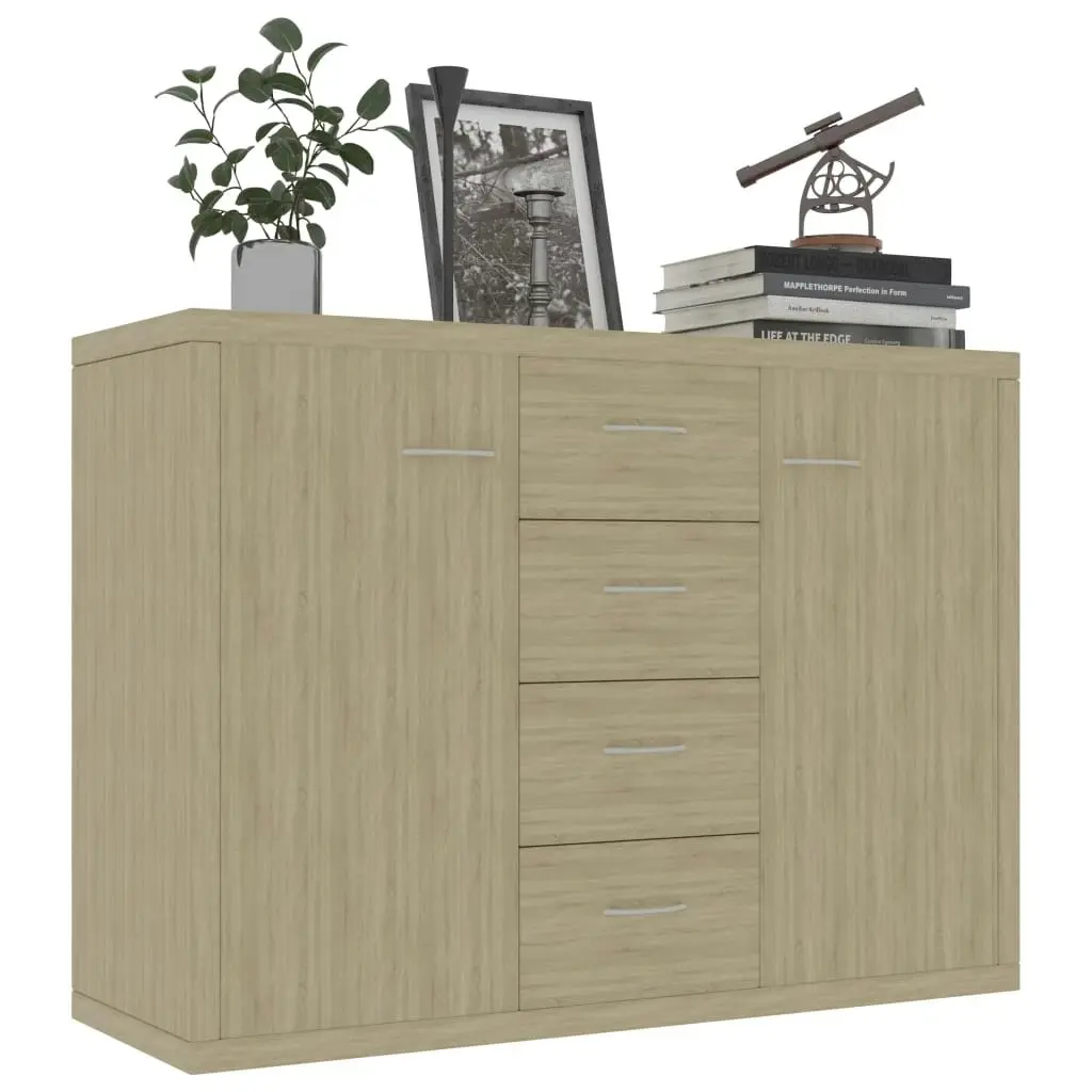 Sideboard Sonoma Oak 88x30x65 cm Engineered Wood 800687