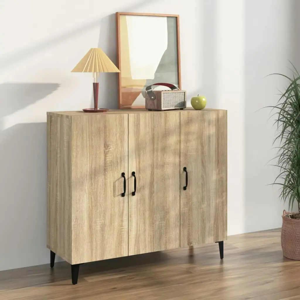 Sideboard Sonoma Oak 90x34x80 cm Engineered Wood 812504