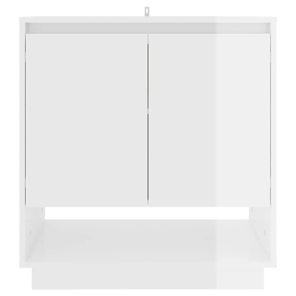 Sideboard High Gloss White 70x41x75 cm Engineered Wood 809545