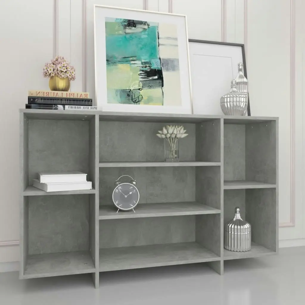 Sideboard Concrete Grey 120x30x75 cm Engineered Wood 809624