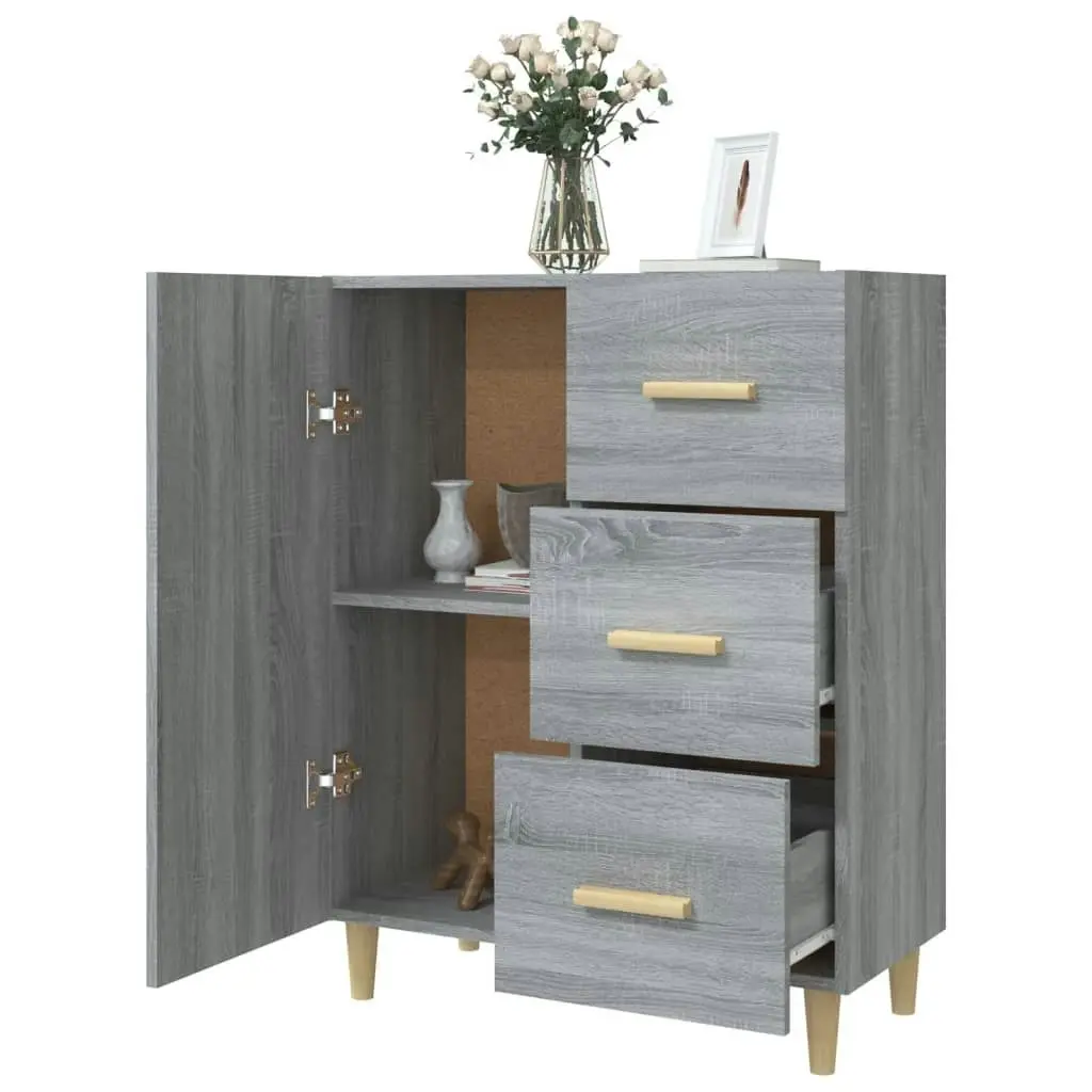 Sideboard Grey Sonoma 69.5x34x90 cm Engineered Wood 817352