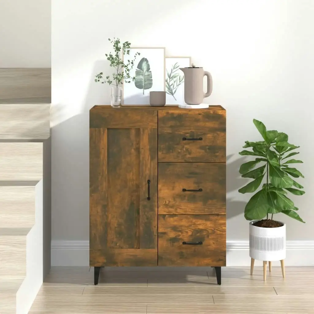 Sideboard Smoked Oak 69.5x34x90 cm Engineered Wood 817372