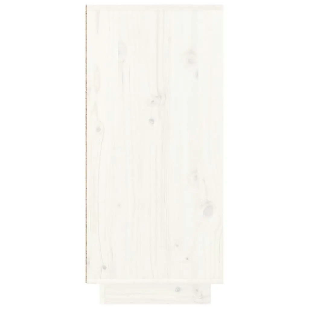 Sideboard White 110x34x75 cm Solid Wood Pine 813815