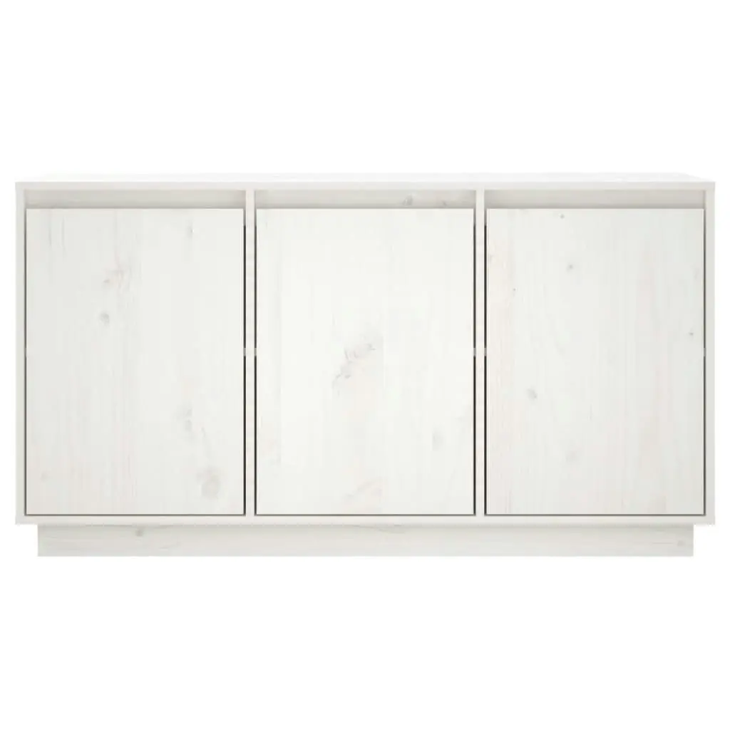 Sideboard White 111x34x60 cm Solid Wood Pine 813810