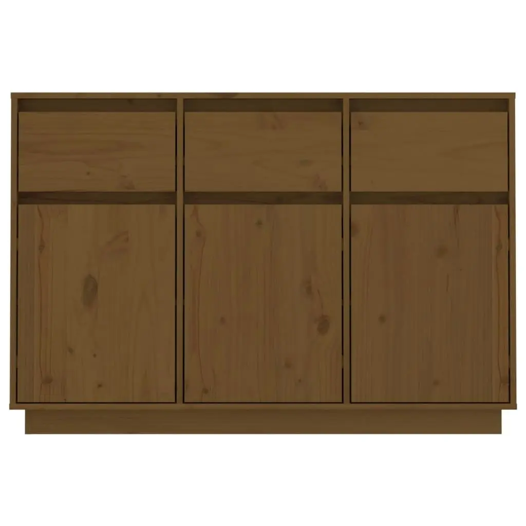 Sideboard Honey Brown 110x34x75 cm Solid Wood Pine 813817