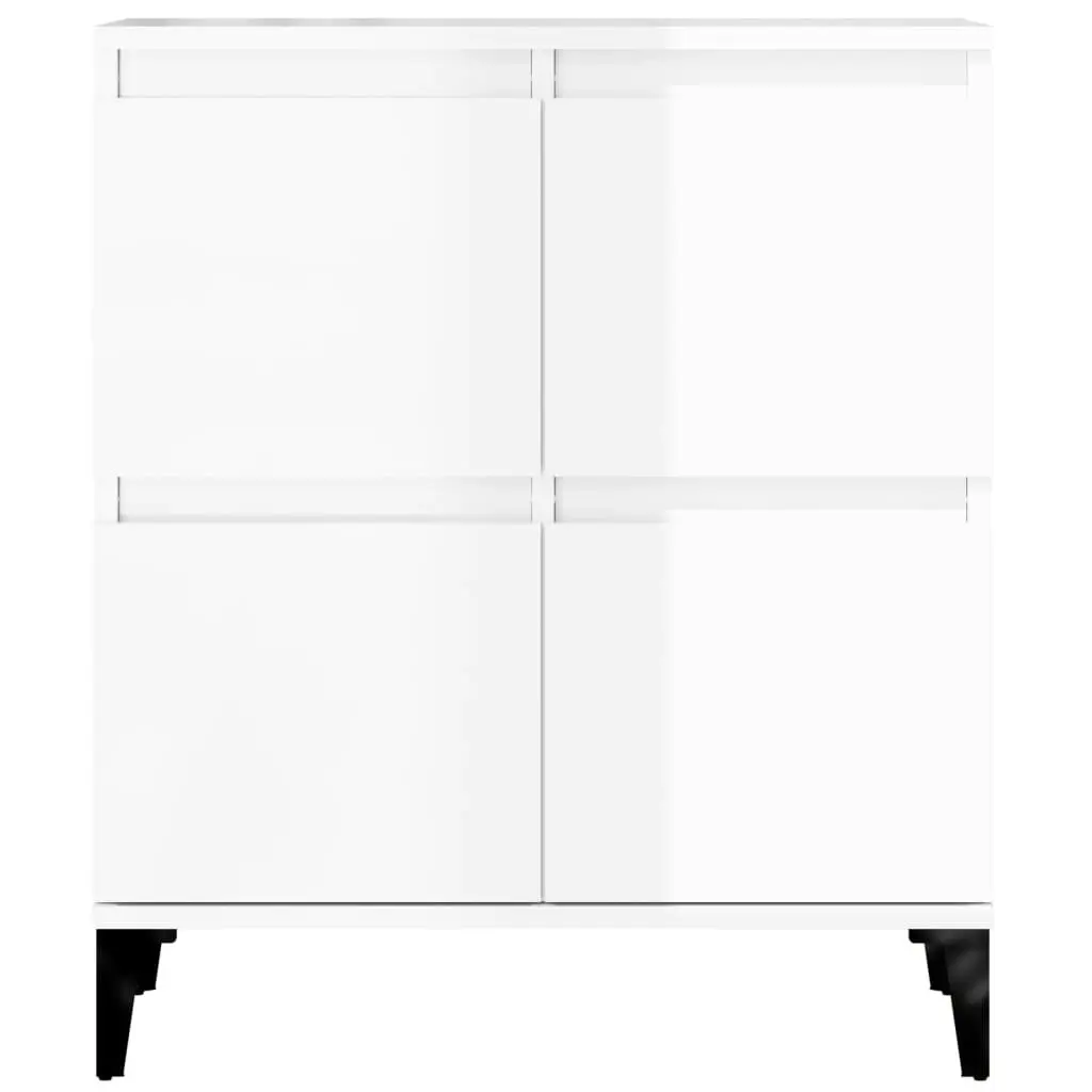 Sideboard High Gloss White 60x35x70 cm Engineered Wood 821166