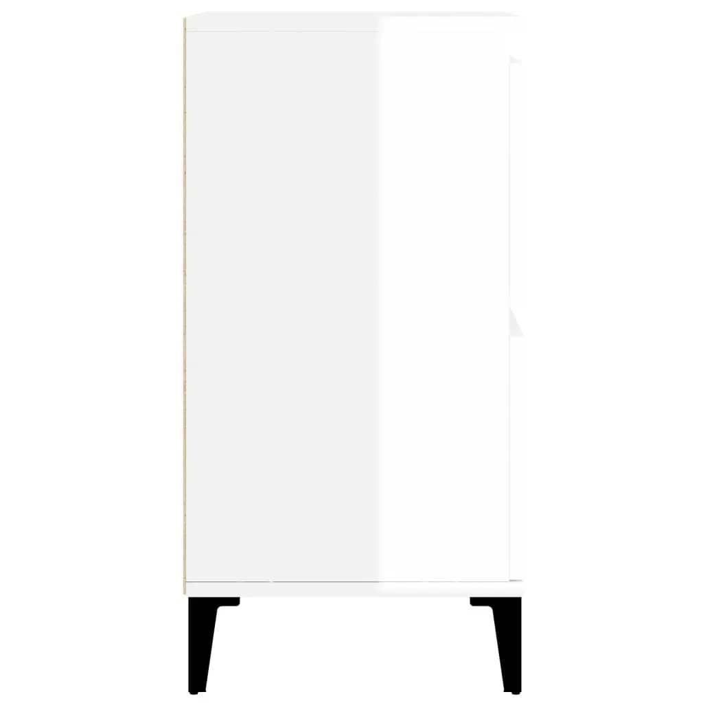 Sideboard High Gloss White 60x35x70 cm Engineered Wood 821166