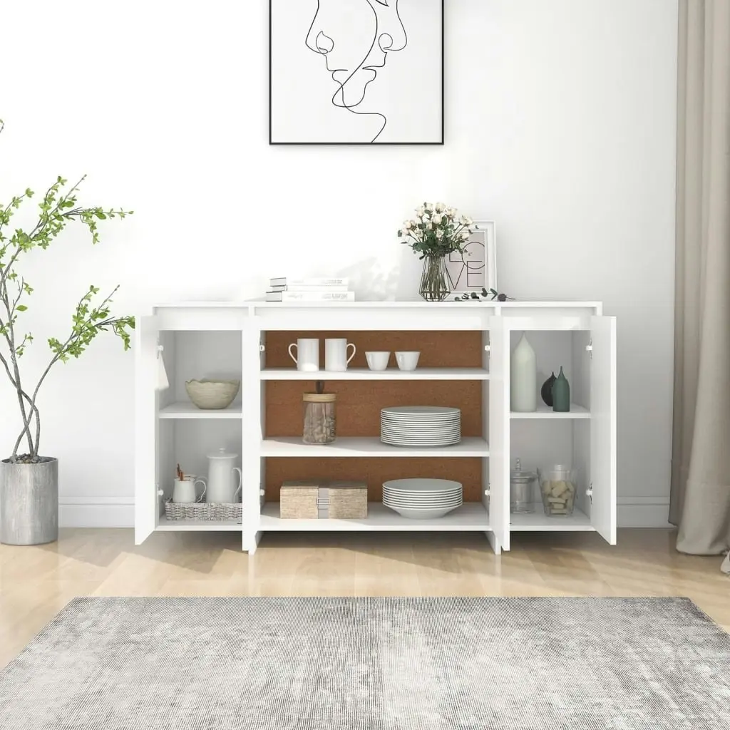 Sideboard White 135x41x75 cm Engineered Wood 809593