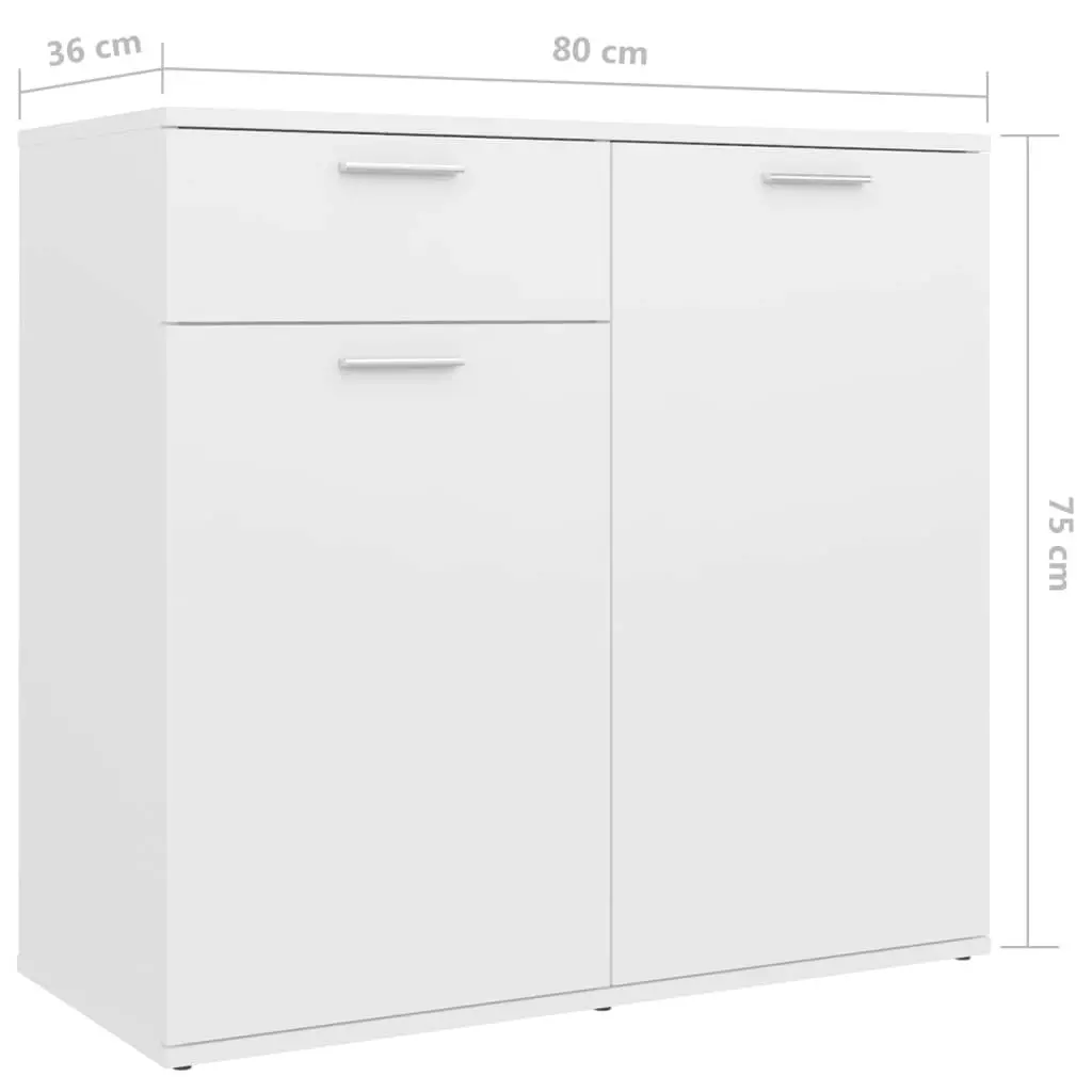 Sideboard White 160x36x75 cm Engineered Wood 3074927