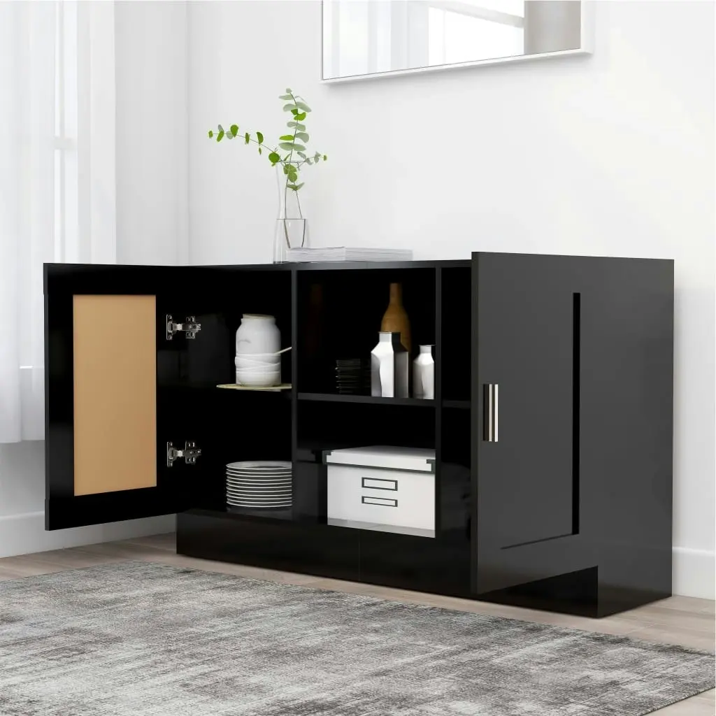 Sideboard Black 120x30.5x70 cm Engineered Wood 802778