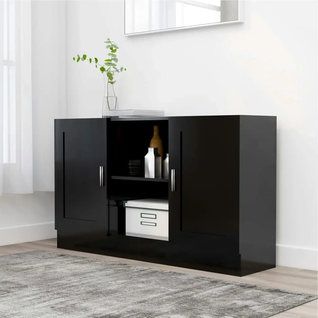 Sideboard Black 120x30.5x70 cm Engineered Wood 802778