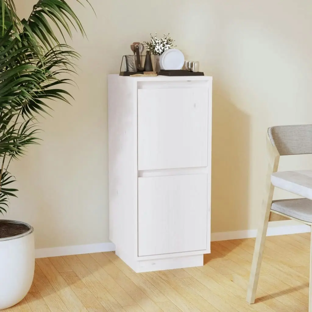 Sideboard White 31.5x34x75 cm Solid Wood Pine 813382