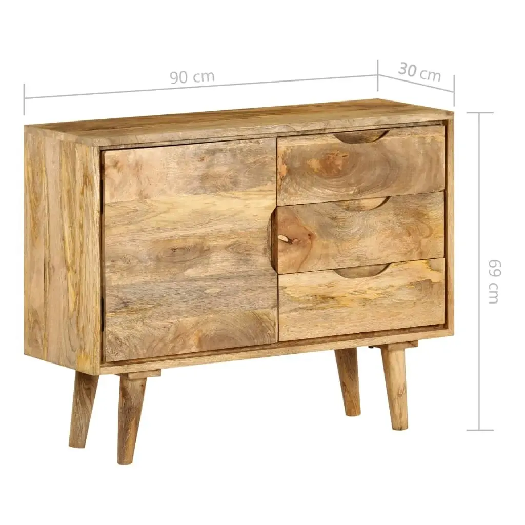 Sideboard Solid Mango Wood 90x30x69 cm 246789