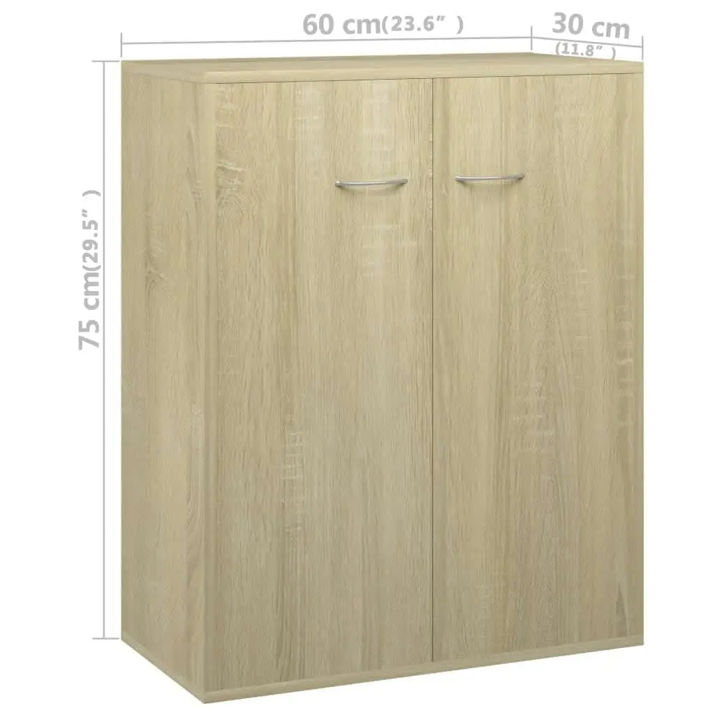 Sideboard Sonoma Oak 60x30x75 cm Engineered Wood 800732