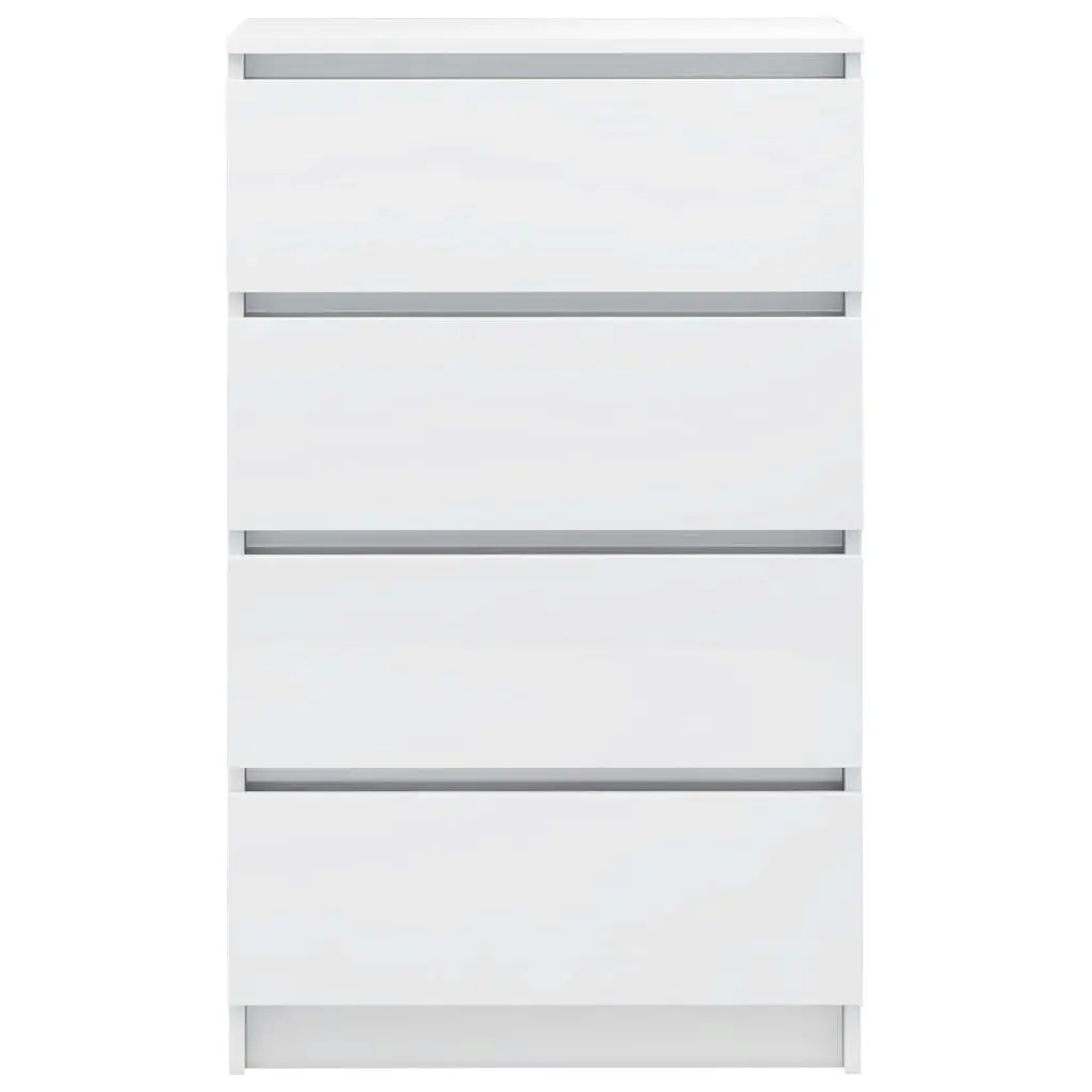 Sideboard High Gloss White 60x35x98.5 cm Engineered Wood 800537