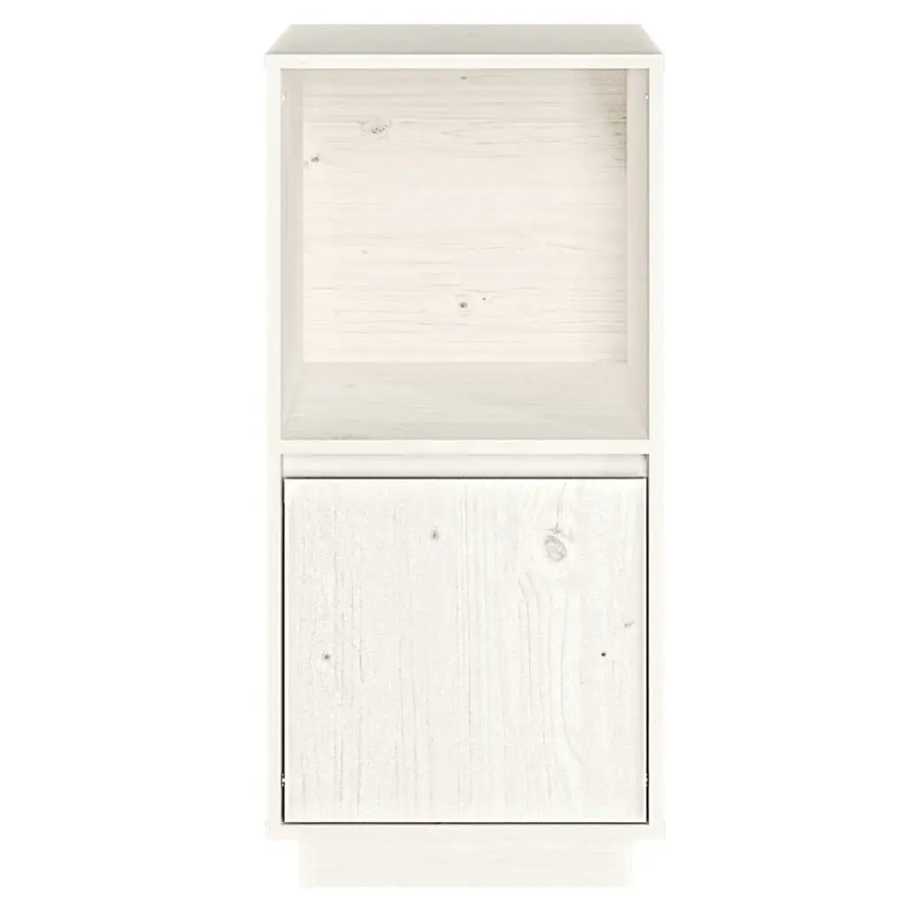 Sideboard White 38x35x80 cm Solid Wood Pine 814345